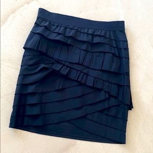 BCBG ruffled mini skirt size small